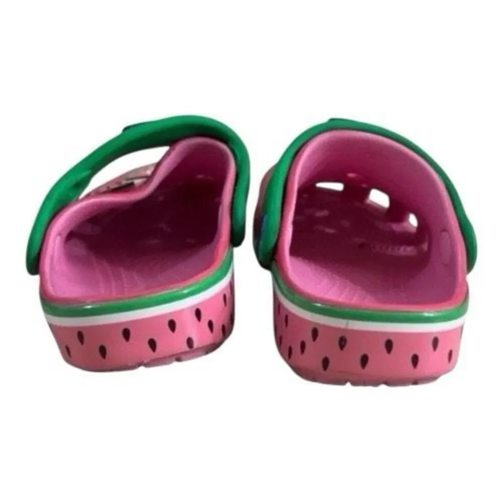 Crocs x Jolly Rancher Limited Edition Girls Pink Watermelon Clog Size 9C Sandals